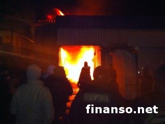Пожар на рынке "Святошино" в Киеве