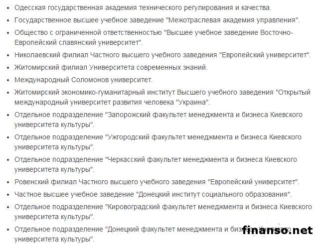 В Украине закроют 53 ВУЗа – список