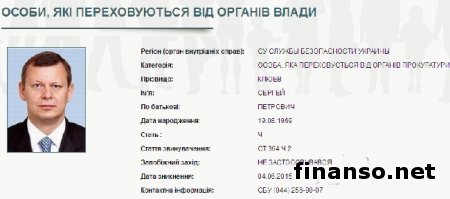 СБУ объявила в розыск нардепа Сергея Клюева