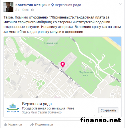 В Мариинском парке Киева собираются толпы «титушек»