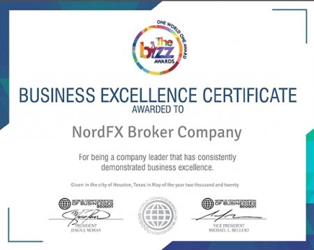 Премия "За превосходство в бизнесе" для NordFX